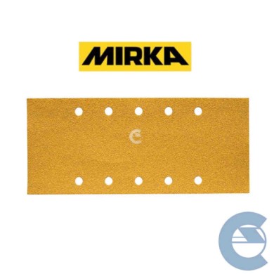 MIRKA-GOLD-ESOLVER.jpg Mirka 2311809980 Confezione 100 Pezzi Foglio Abrasivo Gold 115x280 10f Gr.80
