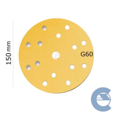 150616-large_default.jpg Mirka Gold P60 15f 150mm 2361109960 Kit 50 Pezzi X Disco Abrasivo Forato Grana Grossa