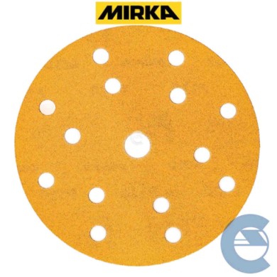 DISCO-GOLD-1-ESOLVER.jpg Mirka 2361109912 Confezione 100 Pezzi Disco Abrasivo Gold D150 Gr120 15f