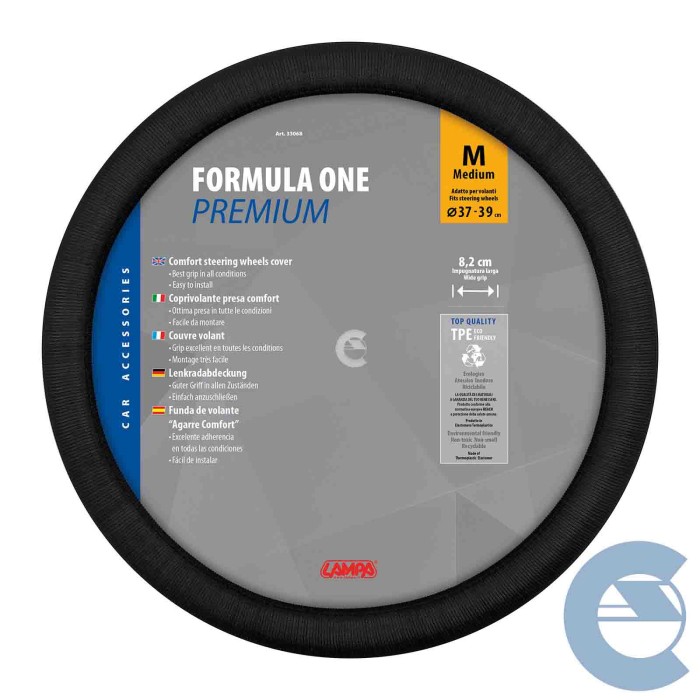 LAMPA-33068-COPRIVOLANTE-FORMULA-TPE-(1).jpg Formula One Coprivolante In Poliestere M Ø 37/39 Cm Coprivolanti In Poliestere Copr
