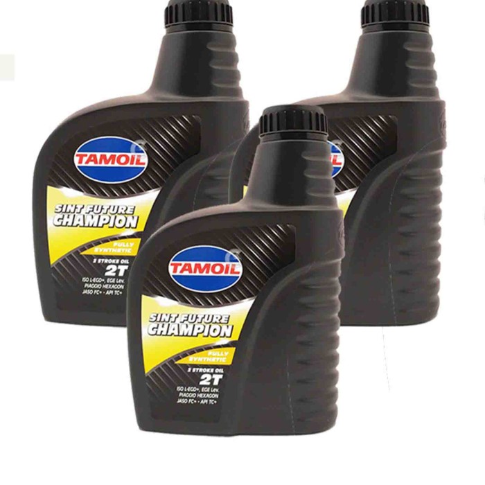CHAMPION-3LT.jpg Tamoil Sint Future Champion 2t 3 Litri Olio Motore A 2 Tempi Alte Prestazioni