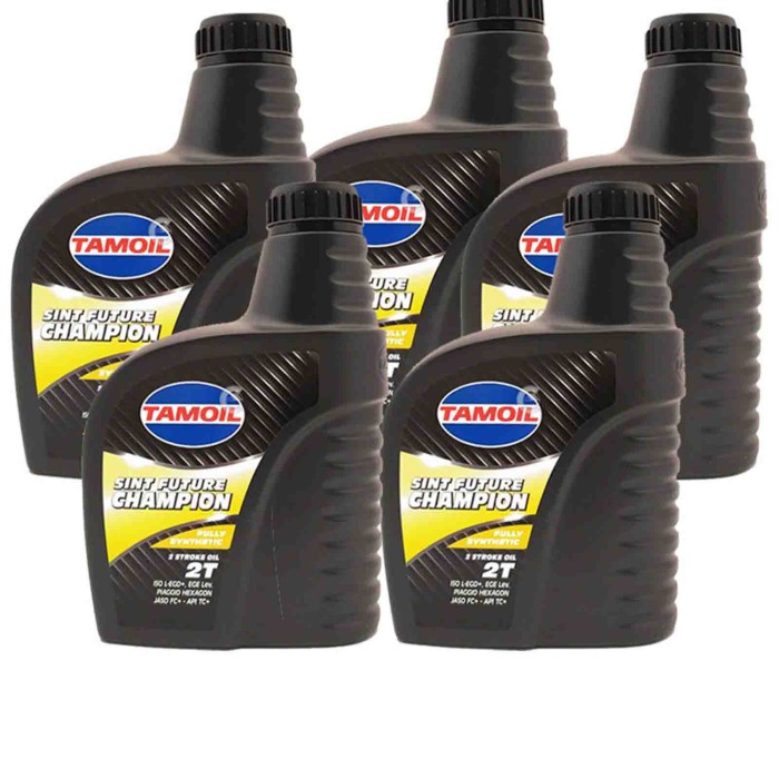 CHAMPION-5LT.jpg Tamoil Sint Future Champion 2t 5 Litri Olio Motore A 2 Tempi Alte Prestazioni