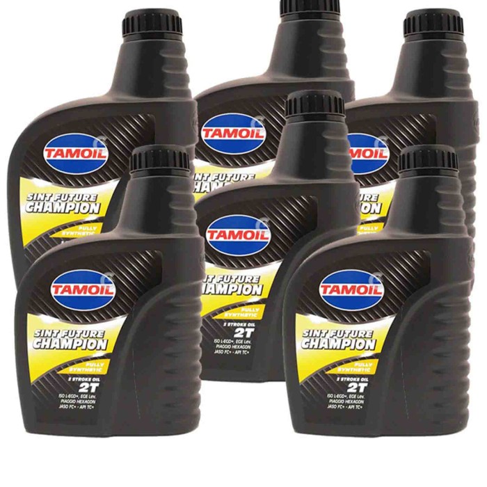CHAMPION-6LT.jpg Tamoil Sint Future Champion 2t 6 Litri Olio Motore A 2 Tempi Alte Prestazioni