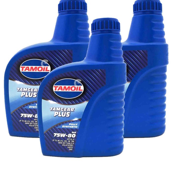 TAMGEAR-75W80-3-LITRI.jpg Tamoil Tamgear Plus 75w-80 3 Litri Olio Trasmissioni Veicoli Commerciali E Bus