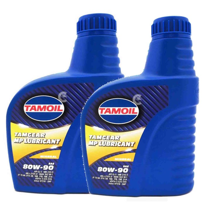 tam-gear-2-pz.jpg Tamoil Tamgear Mp 80w-90 2 Litri Olio Lubrificante Trasmissioni Differenziali