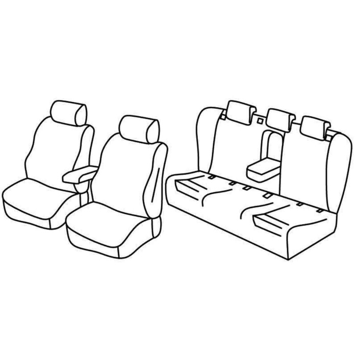 QF11022.JPG Set Coprisedili Superior Nero/grigio Audi A4 4p Serie 11000 Coprisedili Su Misura Qf11022f