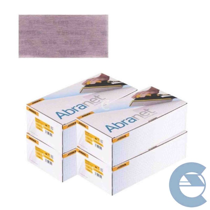 ABRANET-4-PZ-ESOLVER.jpg Mirka Abranet 115x230mm G 180 5411205018 Kit 200 Pezzi Foglio Abrasivo Grana Media
