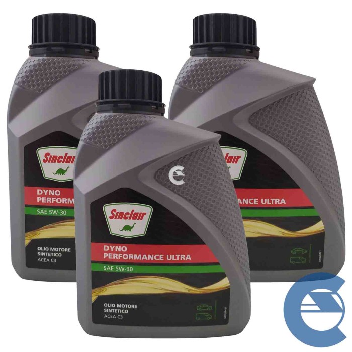 OLIO-SINCLAIR-DYNO-5W30-3-LT-LOGO.jpg Sinclair Dyno Performance Ultra 5w30 3 Litri Olio Motore Veicoli E Auto Fap Acea C3