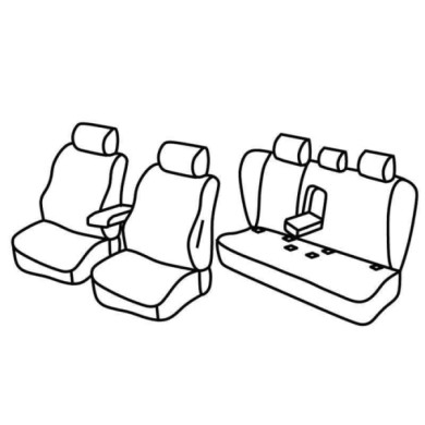 QF12015.JPG Set Coprisedili Superior Nero/grigio Bmw Serie 3 (e90) Serie 12000 Coprisedili Su Misura