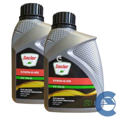 OLIO-SINCLAIR-10W40-SINTH-2-LT-LOGO.jpg Sinclair Fuchs 10w40 Olio Motore Auto 2 Litri Diesel E Benzina E Gas Acea A3/b4