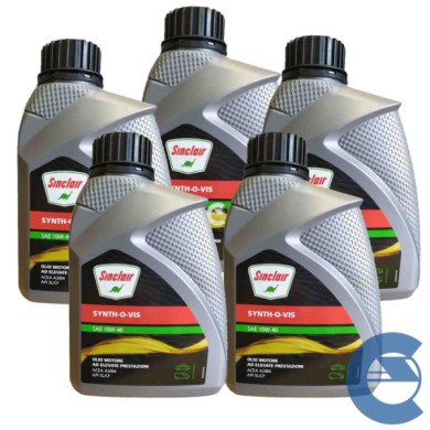 OLIO-SINCLAIR-10W40-SINTH-5-LT-LOGO.jpg Sinclair Fuchs 10w40 Olio Motore Auto 5 Litri Diesel E Benzina E Gas Acea A3/b4