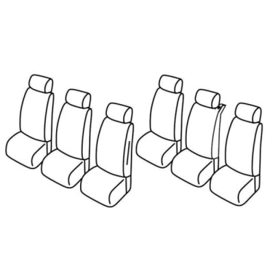 QF15015.JPG Set Coprisedili Superior Nero/rosso Fiat Multipla Serie 15000 Coprisedili Su Misura