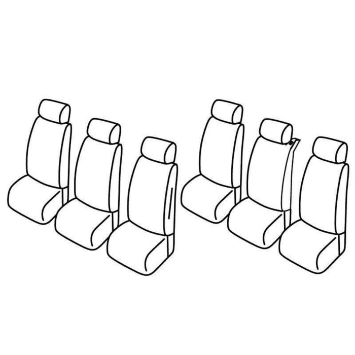 QF15015.JPG Set Coprisedili Superior Nero/rosso Fiat Multipla Serie 15000 Coprisedili Su Misura