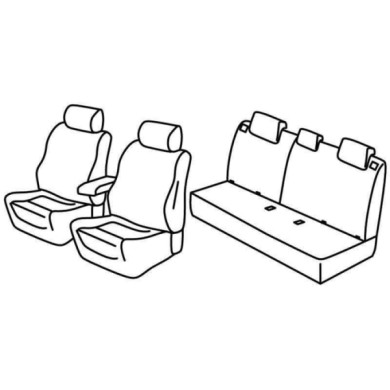 QF15059.JPG Set Coprisedili Superior Grigio/nero Fiat Tipo 4p Serie 15000 Coprisedili Su Misura