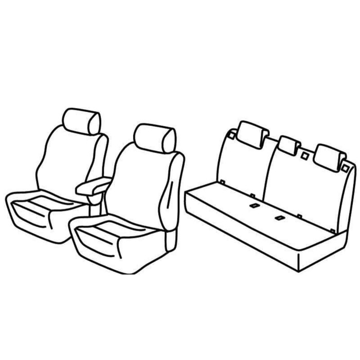 QF15066.JPG Set Coprisedili Superior Grigio/nero Fiat Tipo 5p Serie 15000 Coprisedili Su Misura Qf15066c