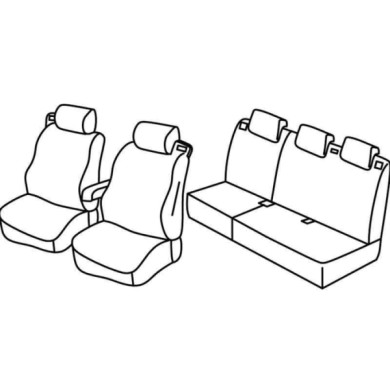 QF16001.JPG Set Coprisedili Superior Grigio/nero Ford B-max Serie 16000 Coprisedili Su Misura Qf16001c
