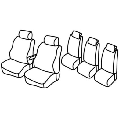 QF16002.JPG Set Coprisedili Superior Nero/blu Ford C-max Serie 16000 Coprisedili Su Misura Qf16002d
