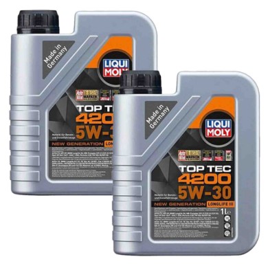 8972_2-LITRI.jpg Liqui Moly 8972 Top Tec 4200 5w30 2 Litri Olio Motore Benzina E Diesel