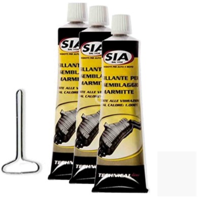9012-3-PEZZI.jpg Sia Mastice Pasta Sigillante Per Accoppiamento Marmitte Nera 75 Ml