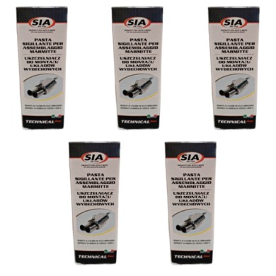 9012_X5PZ.jpg Sia Mastice Pasta Sigillante Per Accoppiamento Marmitte Nera 75 Ml 5PZ