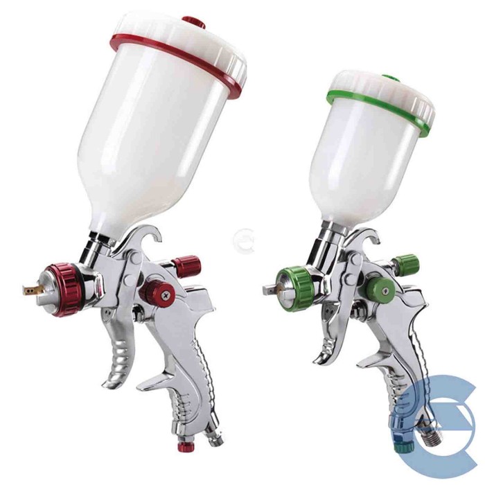 A601A+A602A-ESOLVER.jpg Fervi A601a+a602a Kit 2 Aerografi Specifici Per Verniciatura Professionale Con Serbatoio A Base Acqua