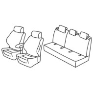QF16081.JPG Set Coprisedili Superior Nero/grigio Ford Focus 5p Serie 16000 Coprisedili Su Misura Qf16081f