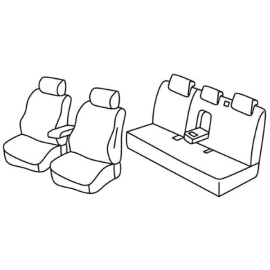 QF16082.JPG Set Coprisedili Superior Nero/grigio Ford Edge Serie 16000 Coprisedili Su Misura