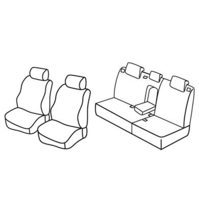 QF17001.JPG Set Coprisedili Superior Grigio/nero Honda Civic 5p Serie 17000 Coprisedili Su Misura Qf17001c