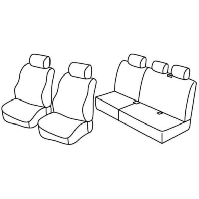 QF19004.JPG Set Coprisedili Superior Nero/rosso Jeep Grand Cherokee Serie 19000 Coprisedili Su Misura Qf19004e