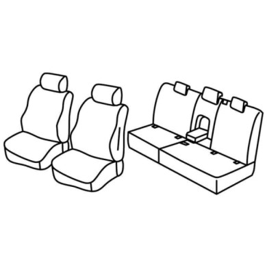 QF22010.JPG Set Coprisedili Superior Nero/rosso Land Rover Discovery Serie 22000 Coprisedili Su Misura