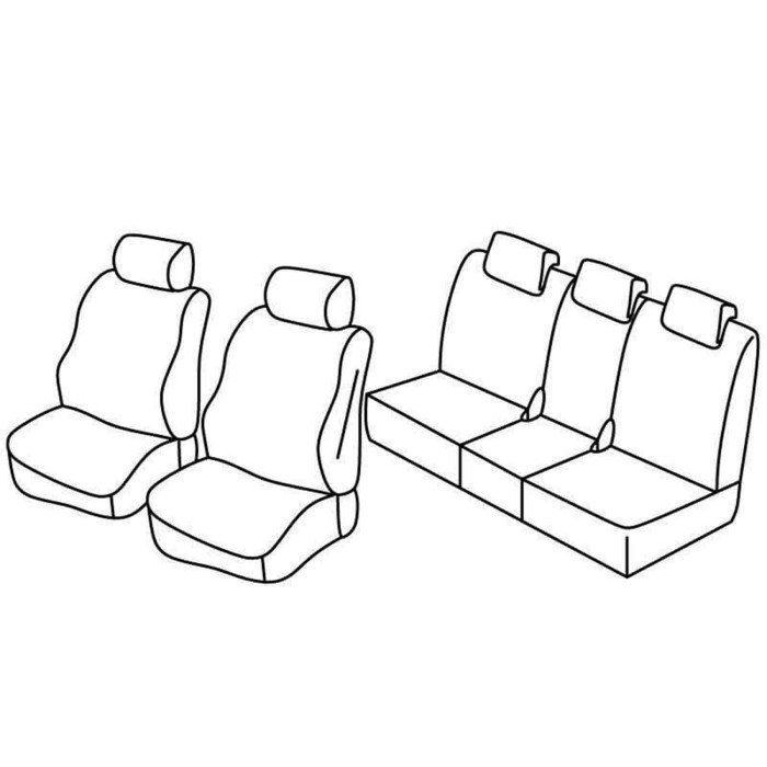 QF23016.JPG Set Coprisedili Superior Nero/blu Mazda 5 5p Serie 23000 Coprisedili Su Misura Qf23016d