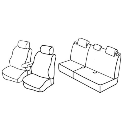 QF23023.JPG Set Coprisedili Superior Grigio/nero Mazda 6 4p Serie 23000 Coprisedili Su Misura Qf23023c