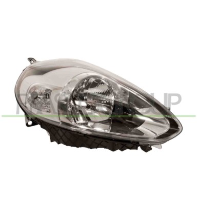 PUNTO 1.jpg Proiettore Destro H4 Elettrico Cromato Per Fiat Punto Evo Dal 2009 Al 2012