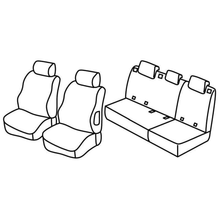 QF24004.JPG Set Coprisedili Superior Grigio/nero Mercedes Classe A 5p Serie 24000 Coprisedili Su Misura Qf24004c