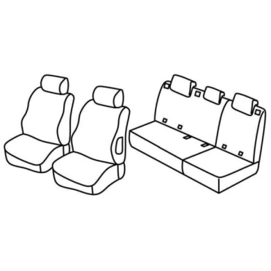 QF24004.JPG Set Coprisedili Superior Nero/rosso Mercedes Classe A 5p Serie 24000 Coprisedili Su Misura Qf24004e