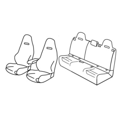 QF24005.JPG Set Coprisedili Superior Nero/grigio Mercedes Classe A 5p Serie 24000 Coprisedili Su Misura Qf24005f
