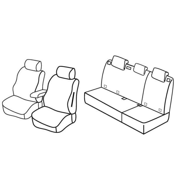 QF24006.JPG Set Coprisedili Superior Nero/blu Mercedes Classe B Serie 24000 Coprisedili Su Misura Qf24006d