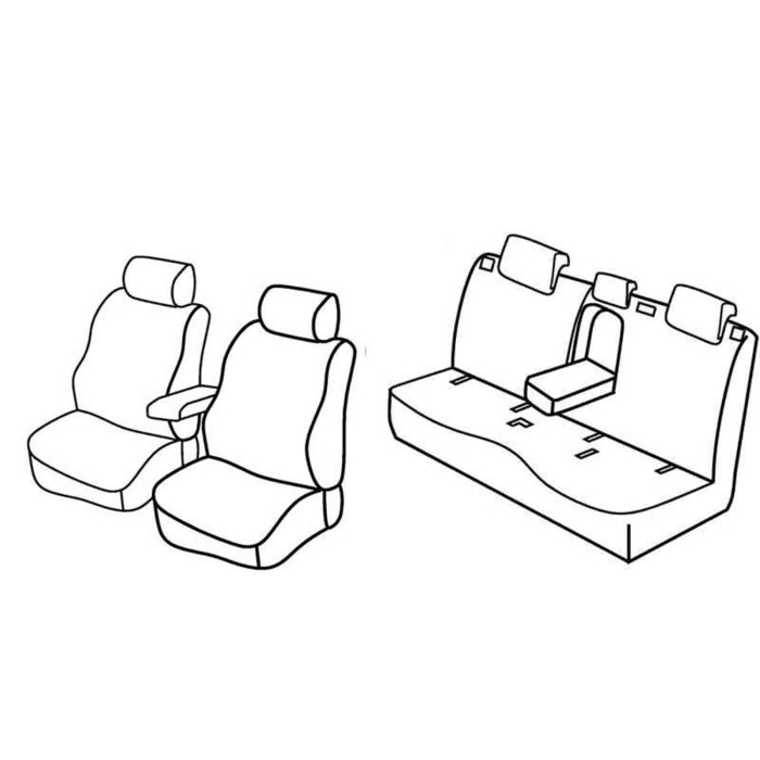 QF24008.JPG Set Coprisedili Superior Grigio/nero Mercedes Classe B Serie 24000 Coprisedili Su Misura Qf24008c