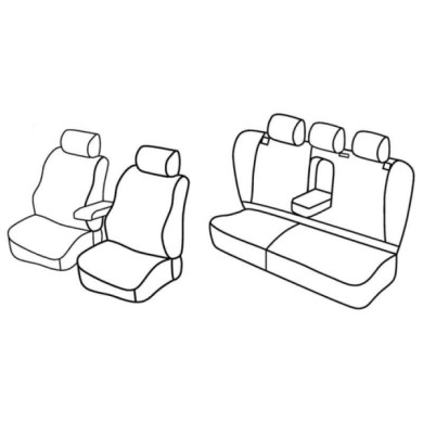 QF24011.JPG Set Coprisedili Superior Grigio/nero Mercedes Classe C 4p Serie 24000 Coprisedili Su Misura Qf24011c