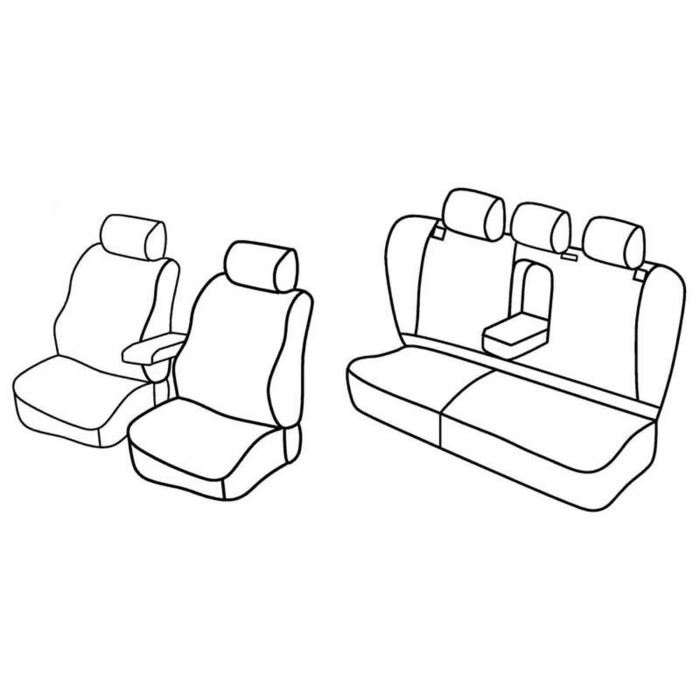 QF24011.JPG Set Coprisedili Superior Nero/blu Mercedes Classe C 4p Serie 24000 Coprisedili Su Misura Qf24011d
