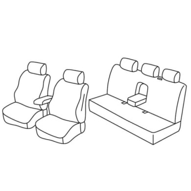 QF24012.JPG Set Coprisedili Superior Nero/rosso Mercedes Classe C 4p Serie 24000 Coprisedili Su Misura Qf24012e