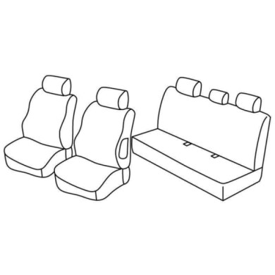 QF24014.JPG Set Coprisedili Superior Nero/blu Mercedes Classe C 4p Serie 24000 Coprisedili Su Misura Qf24014d
