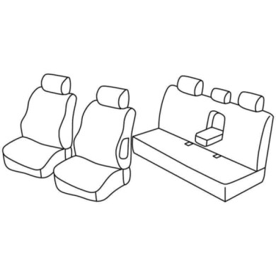 QF24015.JPG Set Coprisedili Superior Grigio/nero Mercedes Classe C 4p Serie 24000 Coprisedili Su Misura Qf24015c