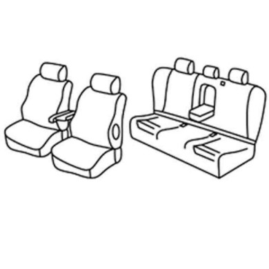 QF24016.JPG Set Coprisedili Superior Grigio/nero Mercedes Classe C 4p Serie 24000 Coprisedili Su Misura Qf24016c