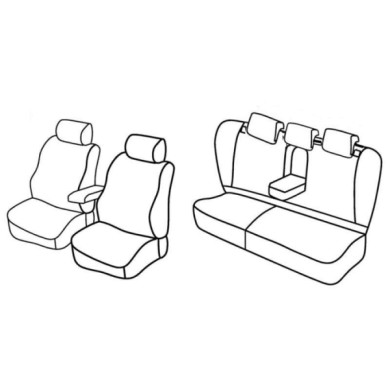 QF24018.JPG Set Coprisedili Superior Nero/rosso Mercedes Classe C Sw Serie 24000 Coprisedili Su Misura Qf24018e