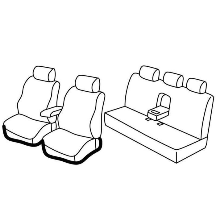 QF24019.JPG Set Coprisedili Superior Nero/blu Mercedes Classe E 4p Serie 24000 Coprisedili Su Misura Qf24019d