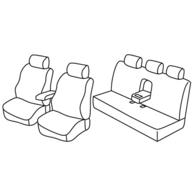 QF24020.JPG Set Coprisedili Superior Grigio/nero Mercedes Classe E 4p Serie 24000 Coprisedili Su Misura Qf24020c