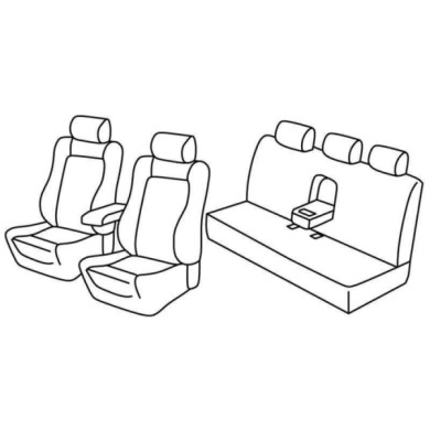 QF24021.JPG Set Coprisedili Superior Grigio/nero Mercedes Classe E 4p Serie 24000 Coprisedili Su Misura Qf24021c