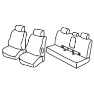 QF24022.JPG Set Coprisedili Superior Nero/rosso Mercedes Classe E 4p Serie 24000 Coprisedili Su Misura Qf24022e