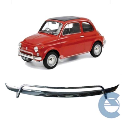 PARA-1-ESOLVER.jpg Isam Kit Paraurti Completo Lama + Tubo Cromati Per Fiat 500 F L R Dal 1965 Al 1977.